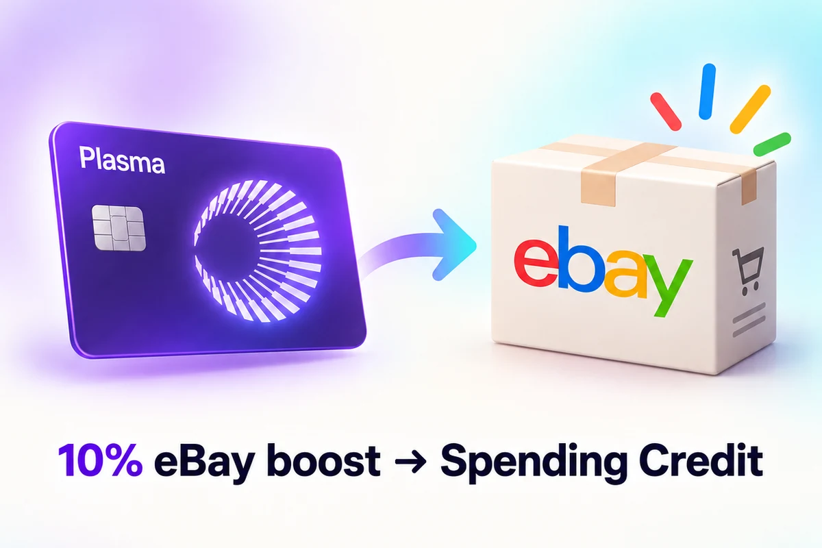 Plasma One Pays the 10% eBay Boost as Spending Credit